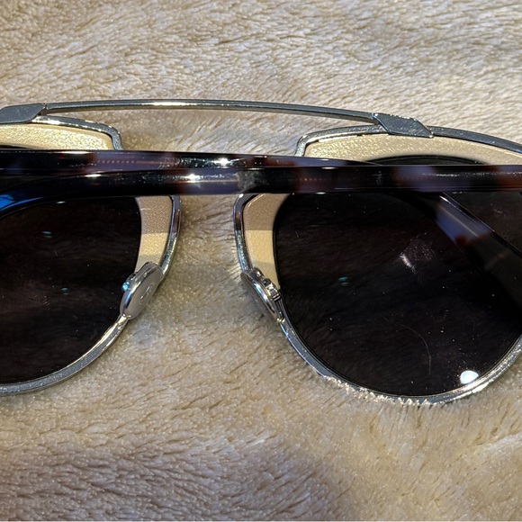 Authentic Dior Women's So Real sunglasses with Silver Frame and Cream Accents - Picture 2 of 5